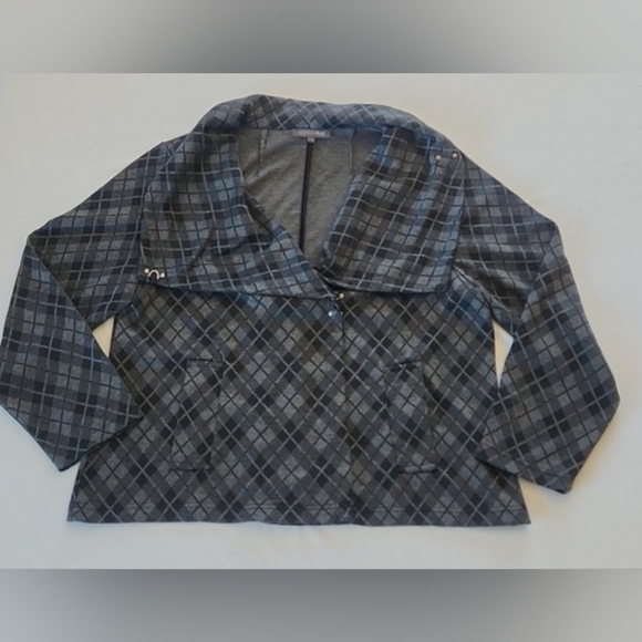 Addition Elle Jackets & Blazers - Addition Elle 1x Plaid Jacket - Black and Grey